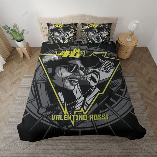 Valentino Rossi Motorradrennen 10 Bettwäsche Bettbezug Kissenbezug