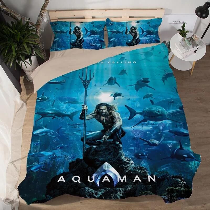 Aquaman 2 Bettwäsche Bettbezug Kissenbezug