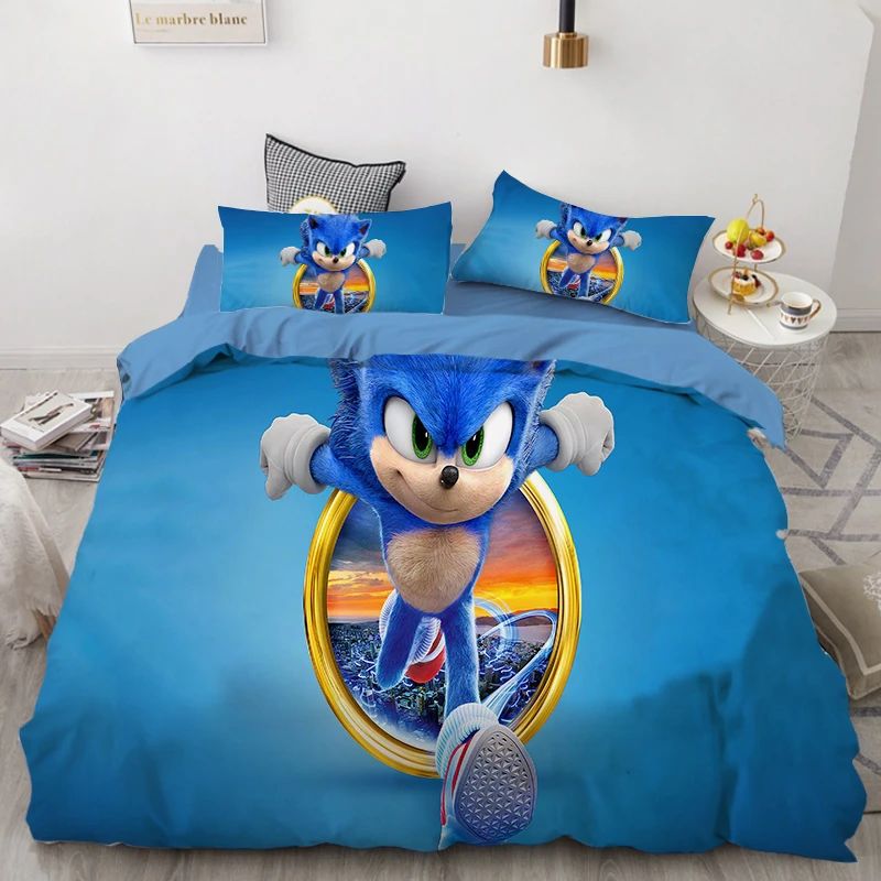 Sonic the Hedgehog 9 Bettwäsche Bettbezug Kissenbezug