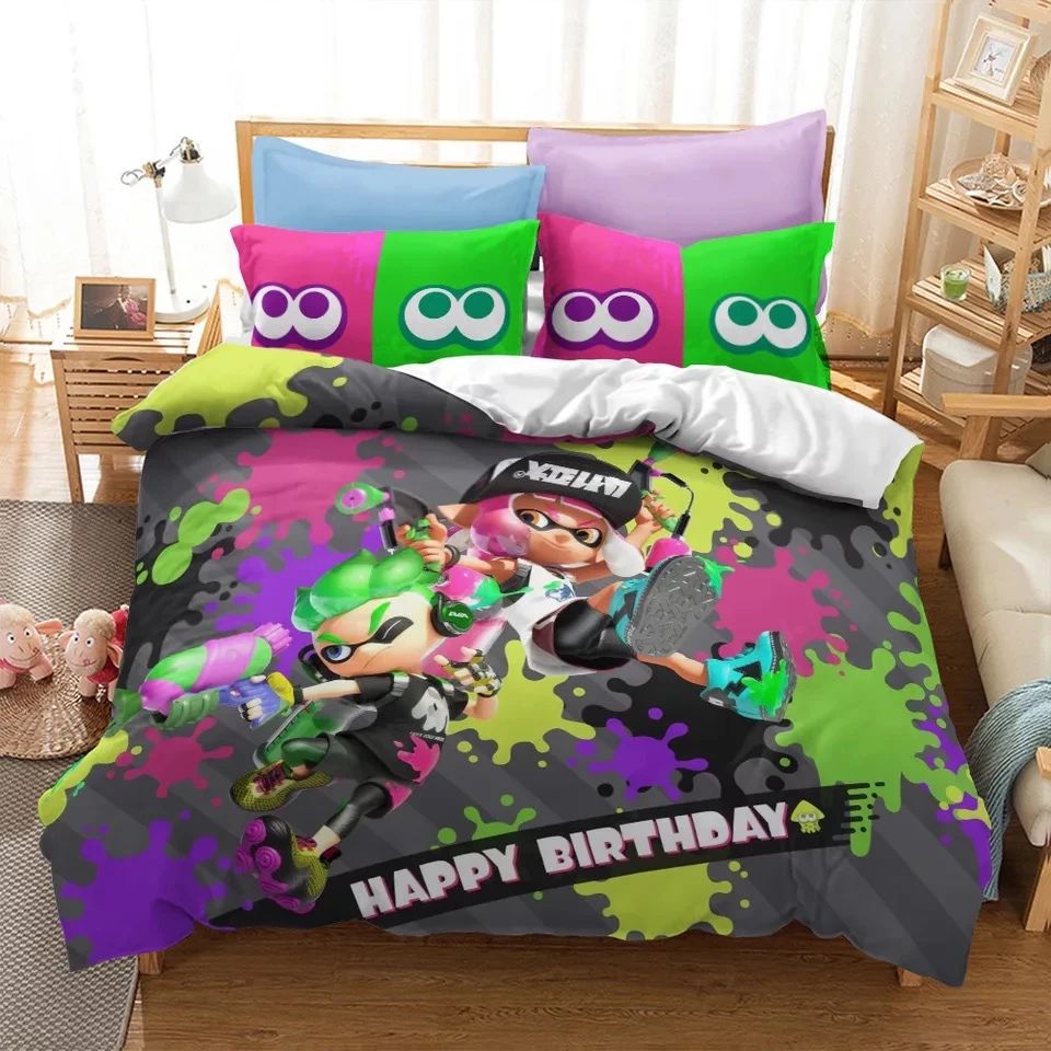 Splatoon 28 Bettwäsche Bettbezug Kissenbezug