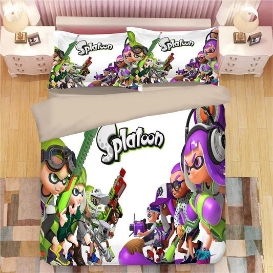 Splatoon 33 Bettwäsche Bettbezug Kissenbezug