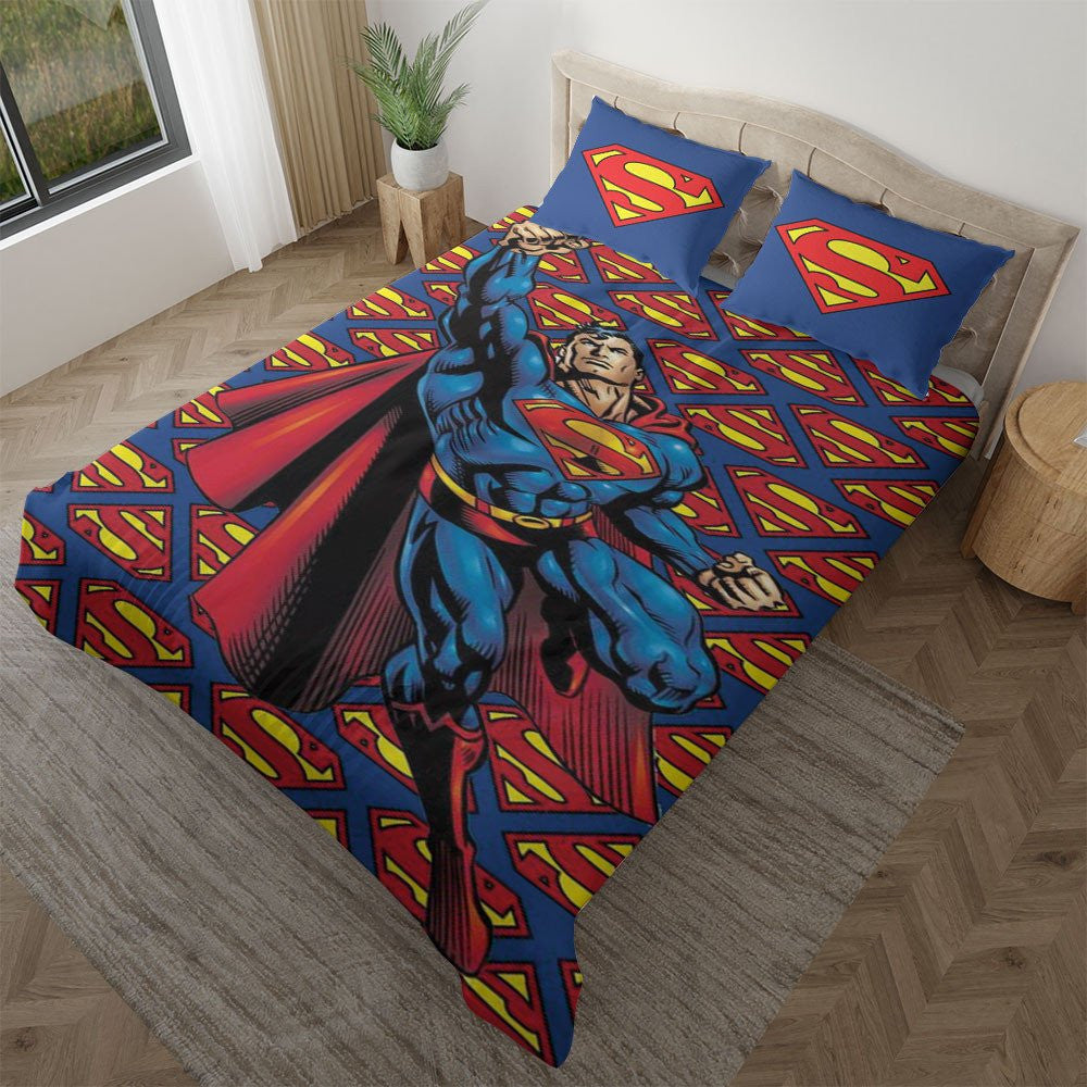 Superman ist hier DC Comics 01 Bettwäsche Bettbezug Kissenbezug