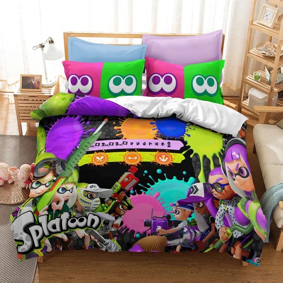 Splatoon 16 Bettwäsche Bettbezug Kissenbezug