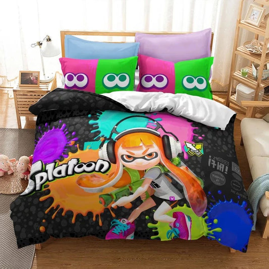 Splatoon 34 Bettwäsche Bettbezug Kissenbezug