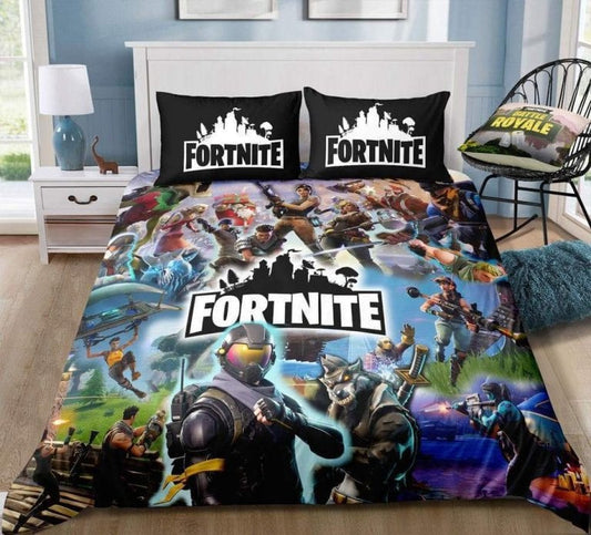 Team 2 Fortnite Gamer Bettwäsche Bettbezug Kissenbezug