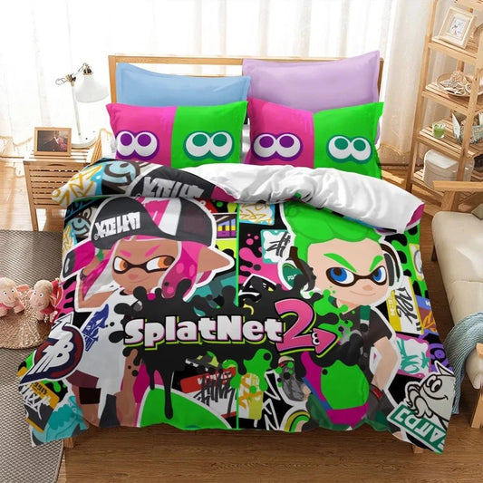 Splatoon 35 Bettwäsche Bettbezug Kissenbezug