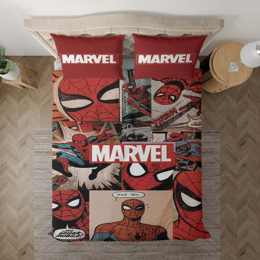 Spider Man Marvel Comics Fan Geschenk Spider Man Marvel Bettwäsche Bettbezug Kissenbezug