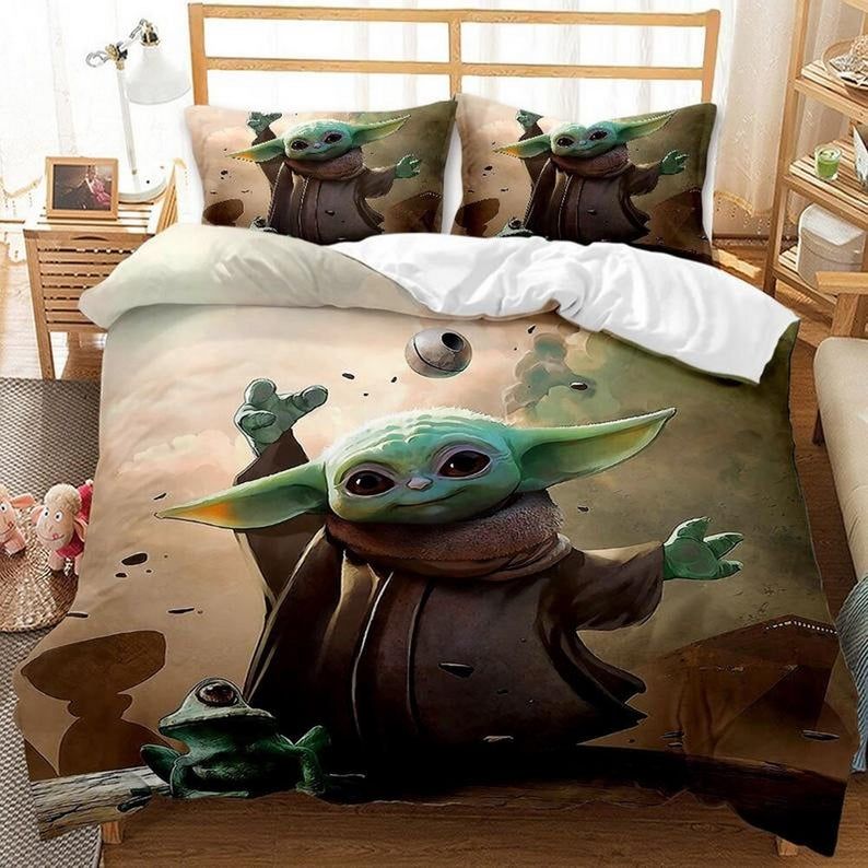 Star Wars Baby Yoda 2 Bettwäsche Bettbezug Kissenbezug