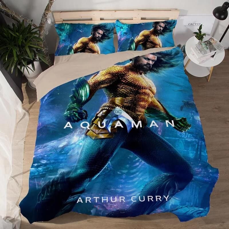 Aquaman Arthur Curry 2 Bettwäsche Bettbezug Kissenbezug