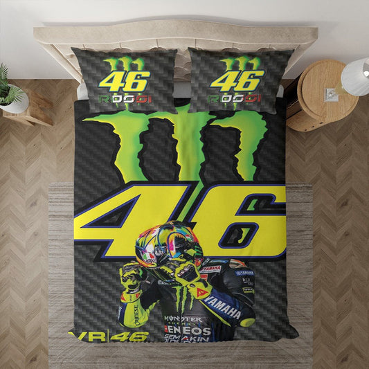 Valentino Rossi Motorradrennen 03 Bettwäsche Bettbezug Kissenbezug