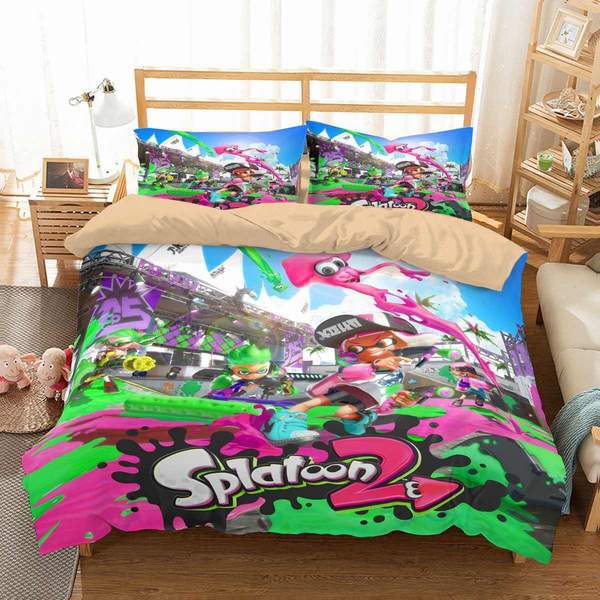 Splatoon 14 Bettwäsche Bettbezug Kissenbezug