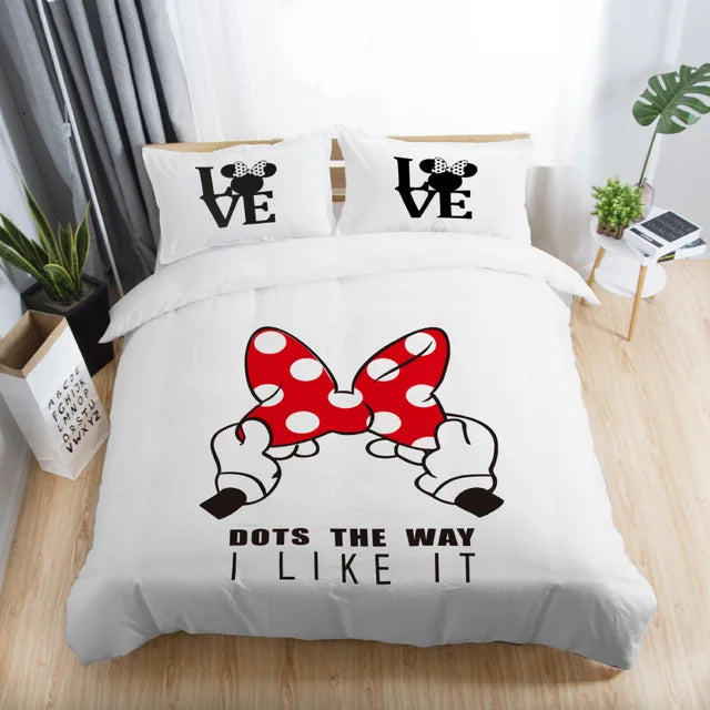 ÿMinnie Mickey Disney 222 Bettwäsche Bettbezug Kissenbezug