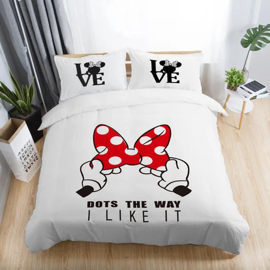 ÿMinnie Mickey Disney 222 Bettwäsche Bettbezug Kissenbezug