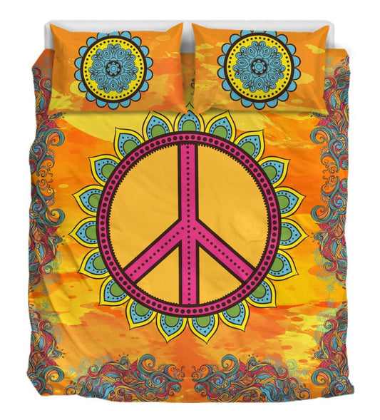 Sun Hippie Peace Duver Bettwäsche Bettbezug Kissenbezug