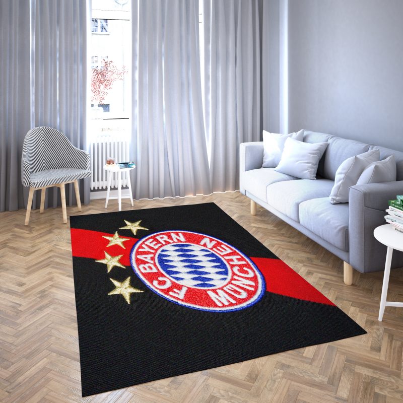 Bayern Fußballverein Wunderschner Logo Teppich Im Wohnzimmerbereich