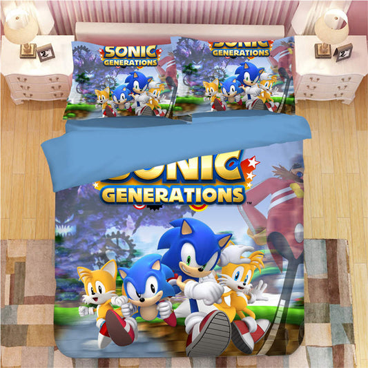 Sonic & Tails Generations Duver Bettwäsche Bettbezug Kissenbezug