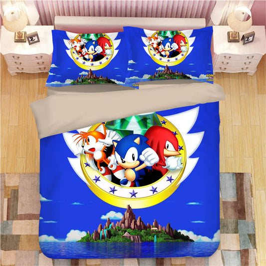 Sonic & Tails & Knuckles Duver Bettwäsche Bettbezug Kissenbezug