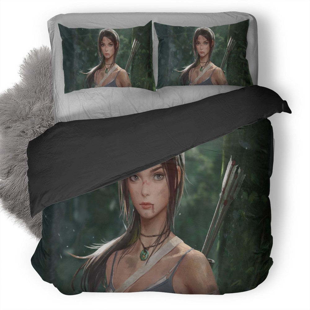 Tomb Raider Lara Croft Artwork Dm Bettwäsche Bettbezug Kissenbezug