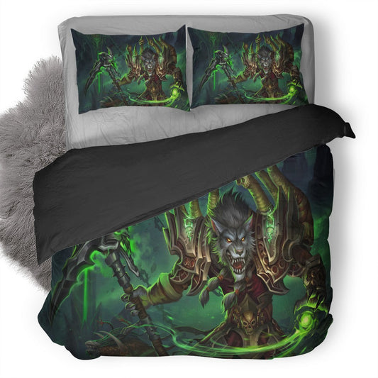 World Of Warcraft Worgen Warlock Ad Bettwäsche Bettbezug Kissenbezug